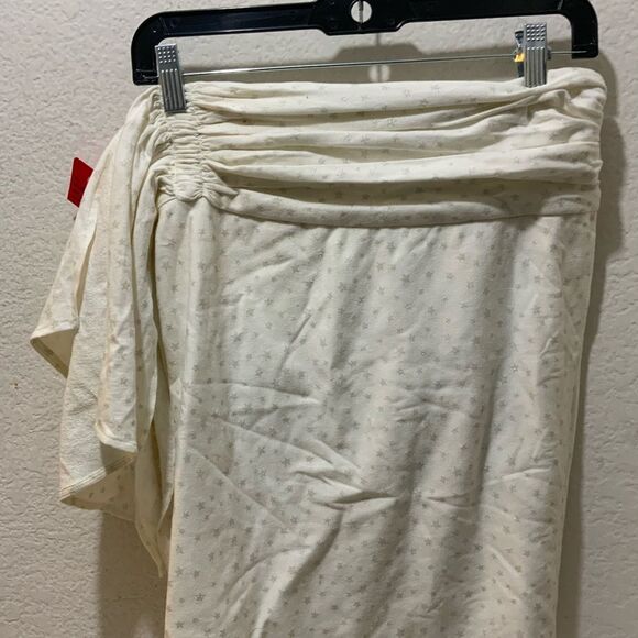 KOCH white and gray  with stars draped   Mini skirt XS - Picture 3 of 9